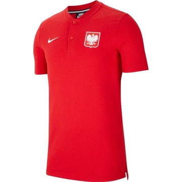 KOSZULKA POLSKI NIKE POLO SLAM KOSZULKA KIBICA SPORTOWA CZERWONA ROZM M