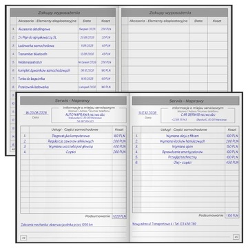 МОТООРГАНАЙЗЕР ЗАМЕЧАНИЯ СЕРВИСНАЯ КНИГА РЕМОНТ РАСХОД НА ТОПЛИВО ДАННЫЕ НОУТБУКА
