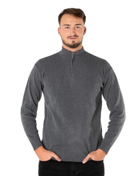 Duży Sweter Męski Półgolf Rozsuwany Golf 190-3 5XL