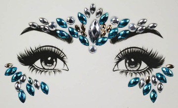 NAKLEJKI NA TWARZ DIAMENCIKI KRYSZTAŁKI glitter