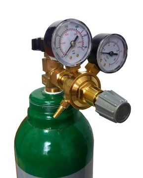 ZESTAW REDUKTOR 2 MANOMETRY MINI GAZOWY AR/CO2 BUTLA GAZOWA MIX 8L ARGON CO