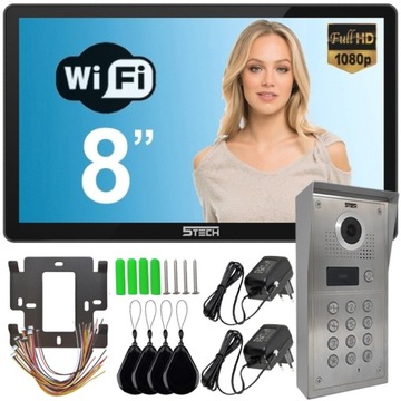 Wideodomofon 5TECH Wi-Fi Verus PLUS 84222 Czytnik Szyfrator STAL NIERDZEWNA