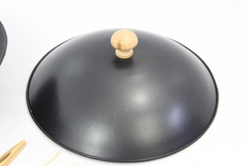 KELA ЧУГУННЫЙ ВОК С КРЫШКОЙ, СТАЛЬНАЯ РУЧКА, 36 СМ