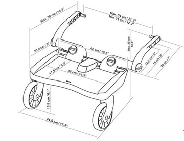 Крепление для коляски Lascal BuggyBoard Maxi+ Plus