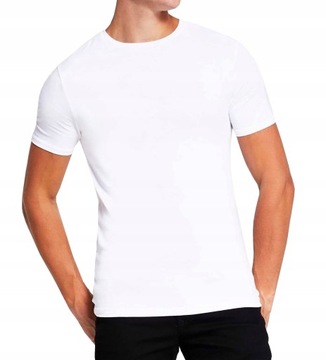 River Island _ Markowy T-shirt White Slim _ L
