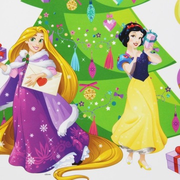 Świąteczne naklejki na szybę okno księżniczki