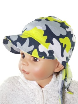 POLSKA UNIWERSALNA CZAPKA CHUSTKA CHUSTECZKA NA GŁOWĘ Z DASZKIEM 40 WZORÓW