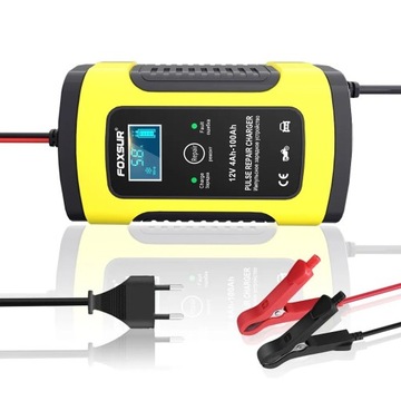 PROSTOWNIK SAMOCHODOWY DO AKUMULATORÓW 12V LCD FUNKCJA NAPRAWY FOXSUR