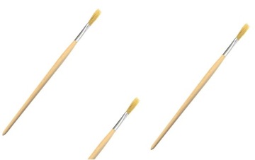 Pędzel malarski okrągły 12mm GEKO 3 sztuki