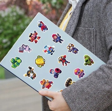 50 листов наклеек Brawl Stars, украшенных водостойкими наклейками.