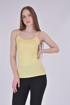 Хлопковая спортивная футболка на узких бретелях, M/L