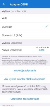 OBD2 ДИАГНОСТИЧЕСКИЙ ИНТЕРФЕЙС BLUETOOTH ANDROID ТЕСТЕР iOS WINDOWS ПОЛЬСКИЙ