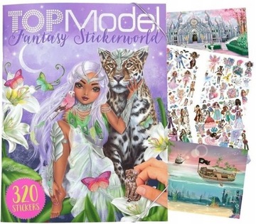 Książka z Naklejkami Modelki Pokaz Mody Naklejki Nalepki Top Model