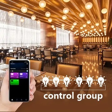 INTELIGENTNA ŻARÓWKA RGB SMART LIGHT WIFI BLUETOTH 2.4GHZ 2700-6500K 800 Lm