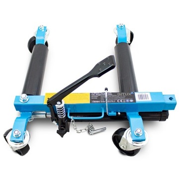 Гидравлическая маневренная тележка на колесах, 2 шт., синяя.