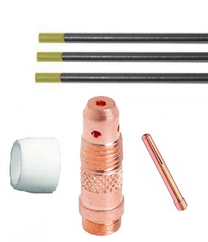 Zestaw części TIG SR17,18,26 elektrody wolfr 1,6mm