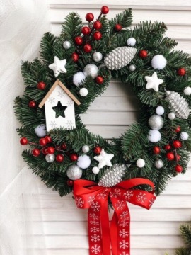 РОЖДЕСТВЕНСКИЙ ВЕНОК ДВЕРЬ ДЕКОРАТИВНЫЙ ВЕНОК ДОМ