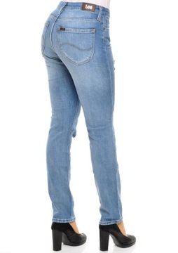 LEE spodnie SLIM straight BLUE jeans ELLY W27 L31