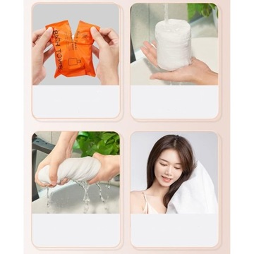 RĘCZNIK BAWEŁNIANY SKOMPRESOWANY ROSNĄCY POD WODĄ NIETOKSYCZNY BIO 140X70