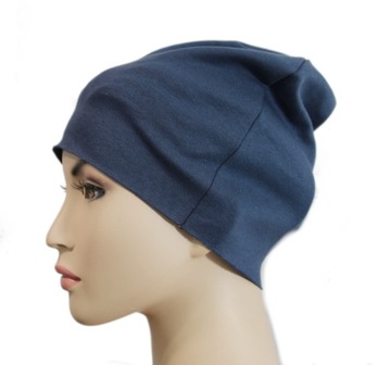 CZAPKA BEANIE bawełna uniwersalna GRAFIT