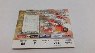 bilet CRACOVIA Kraków - LECH Poznań 26.04.2008