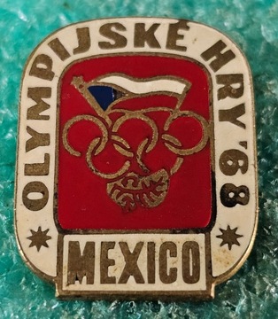 ODZNAKA CZECHOSŁOWACKI KOMITET OLIMPIJSKI - OLIMPIADA MEXICO 1968