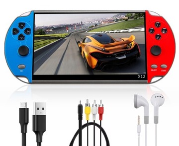 ПОРТАТИВНАЯ ИГРОВАЯ КОНСОЛЬ X12 РЕТРО МНОГО ИГР 5,1 дюйма 6800 игр в подарок