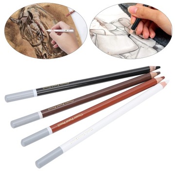 Набор угольных карандашей 4шт. Набор цветных карандашей для рисования эскизов.