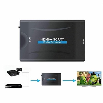 АДАПТЕР-ПРЕОБРАЗОВАТЕЛЬ HDMI В SCART AV EURO FULL HD
