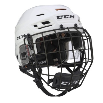 CCM Tacks 710 Combo Senior Kask hokejowy z kratą biały