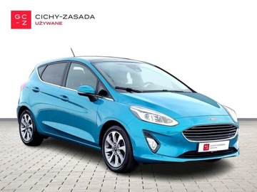 Ford Fiesta VII Hatchback 3d Facelifting 1.0 EcoBoost 100KM 2017 Ford Fiesta SalonPL 100KM Titanium PANORAMA Podgrz.Fotele 16 Kamera Bezywp, zdjęcie 2