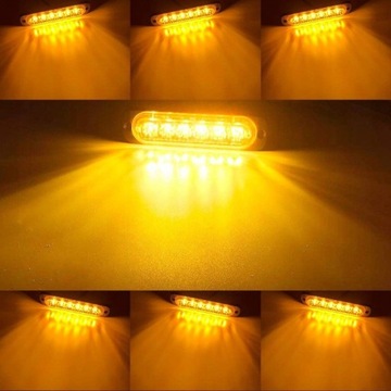 OBRYSÓWKA POMARAŃCZOWA STROBOSKOP LAWETA TIR 6 LED