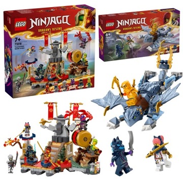 LEGO NINJAGO 71818 ARENA TURNIEJOWA 71818 + Mały smok Riyu Smoki Ninja