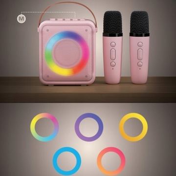 НАБОРЫ ДЛЯ КАРАОКЕ, 2 МИКРОФОНА RGB, BLUETOOTH 5.0 TF, USB AUX