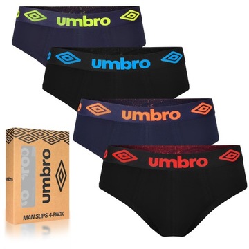 Umbro Slipy Majtki Męskie Bawełniane 4 sztuki Rozmiar L