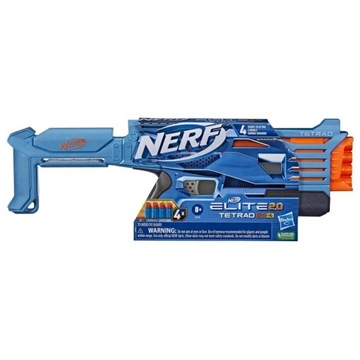 PISTOLET NERF ELITE 2.0 TETRAD QS-4 ZESTAW + TARCZA NA 3 CELE + 30 STRZAŁEK