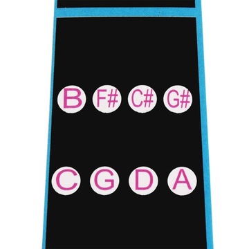 Съемная наклейка на гриф и пальцы скрипки размером 4/4 для начинающих.