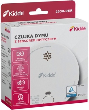 2030-DSR - Optyczna Czujka dymu 9V - Kidde