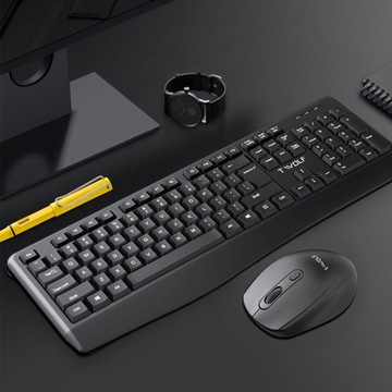 T-WOLF TF100 БЕСПРОВОДНАЯ МЕМБРАННАЯ КЛАВИАТУРА БЕСПРОВОДНАЯ BT + МЫШЬ МЫШЬ