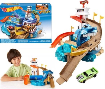 Hot Wheels Zestaw Starcie z rekinem tor samochodowy BGK04