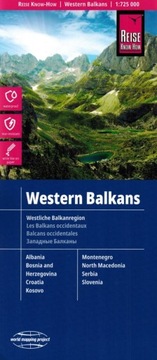 BAŁKANY ZACHODNIE 1:725 000 MAPA WODOODPORNA SAMOCHODOWA REISE KNOW HOW