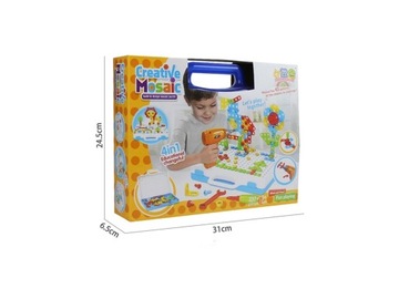 Креативная мозаика в чемоданчике с отверткой, 237 шт.