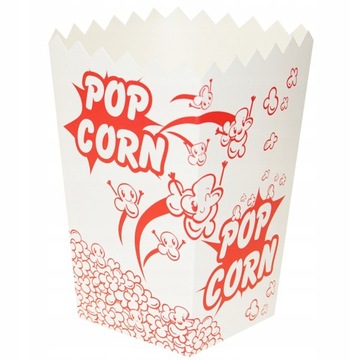 Kubki na POPCORN ŚREDNI pojemność 45g/0,90l 100szt