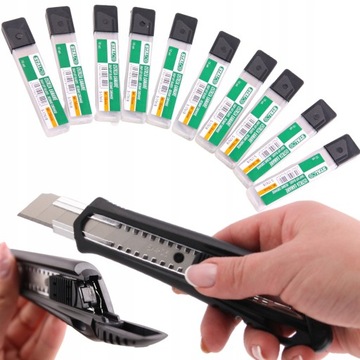 100 шт. сломанное лезвие и нож для поклейки обоев на картонные коробки, лезвия ножа для наклеивания обоев 18 мм