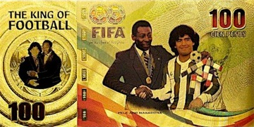 PELE MARADONA Kolekcjonerski Banknot z PCV UNIKAT DO KOLEKCJI PREZENT