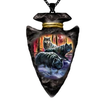 Creative Men Punk Animal Lion Head Triangle