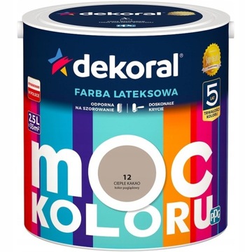 FARBA DEKORAL AKRYLIT W CIEPŁE KAKAO 2,5L