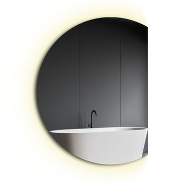 LUSTRO OKRĄGŁE LED ZE ŚCIĘCIEM PÓŁOKRĄGŁE 70 cm
