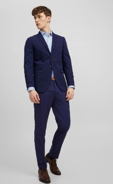 Jack Jones Ganitur Blue Super Slim Marynarka rozmiar 50 spodnie romiar 52