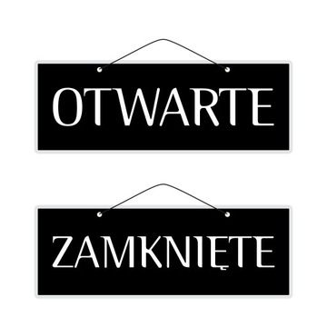 Tabliczka laminowana 2-str OTWARTE ZAMKNIĘTE